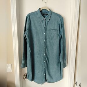 Vineyard Vines Light Blue Casual Button Down Denim Dress
